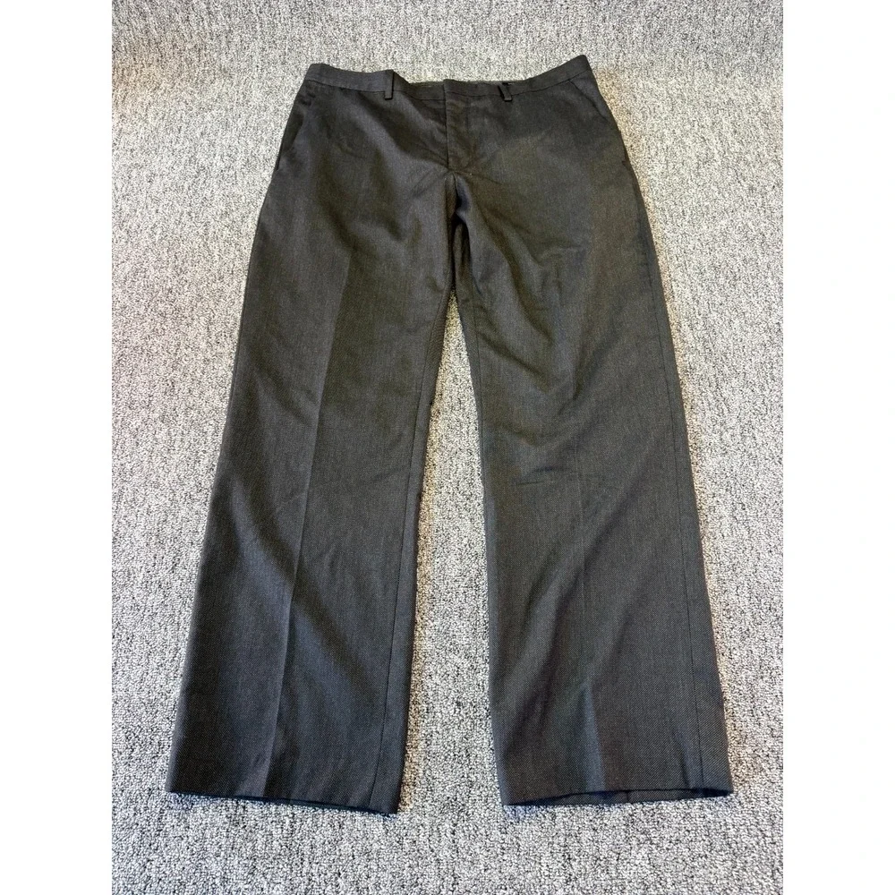 Banana Republic Classic Dress Pants Men 38x32 Gray Straight Leg High Rise Formal